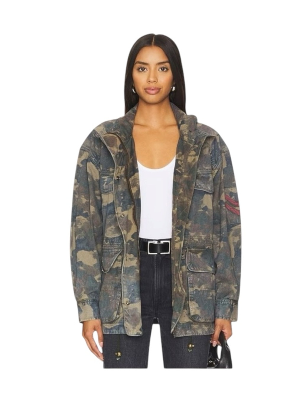 new FP x We The Free ❂ Arya Utility Camo Field Jacket ❂ Olive Camo Print ❂ XL - Picture 4 of 16